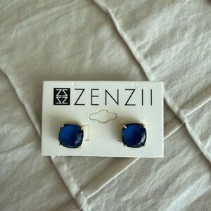 ZENZII Blue and Gold Earrings